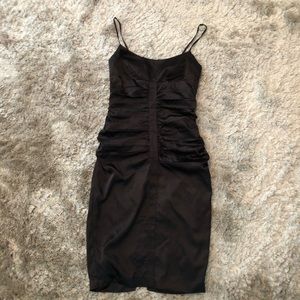 Bebe rouched midi dress